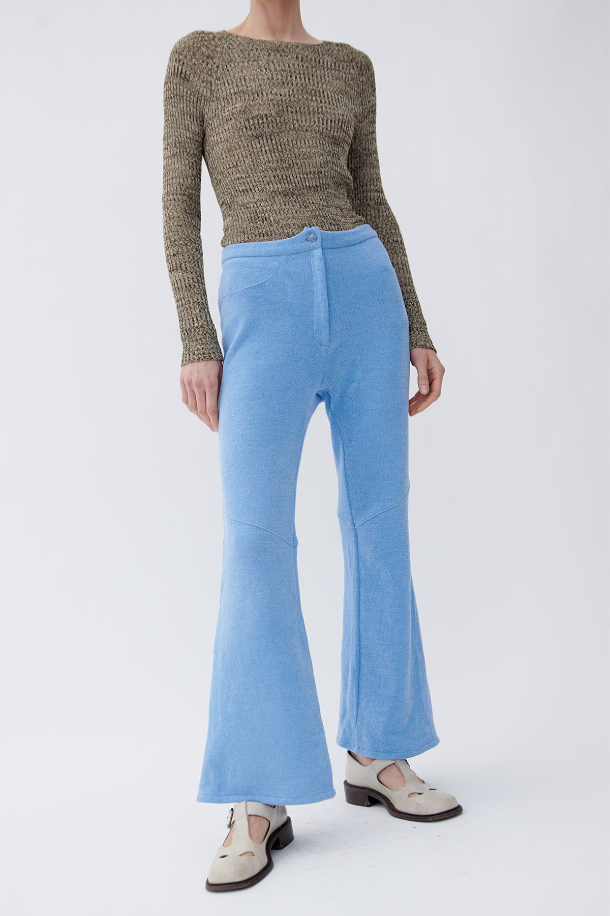Jimmy Knitted Pants Azzurro