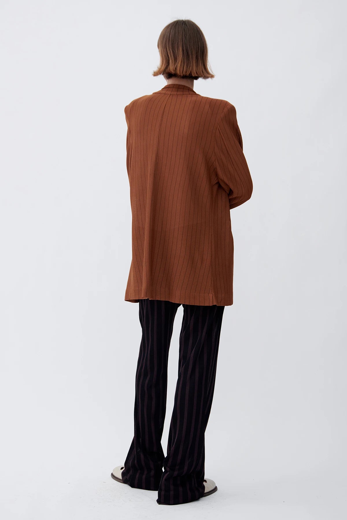 Marlene Knitted Jacket Gessato Caramello and Moca