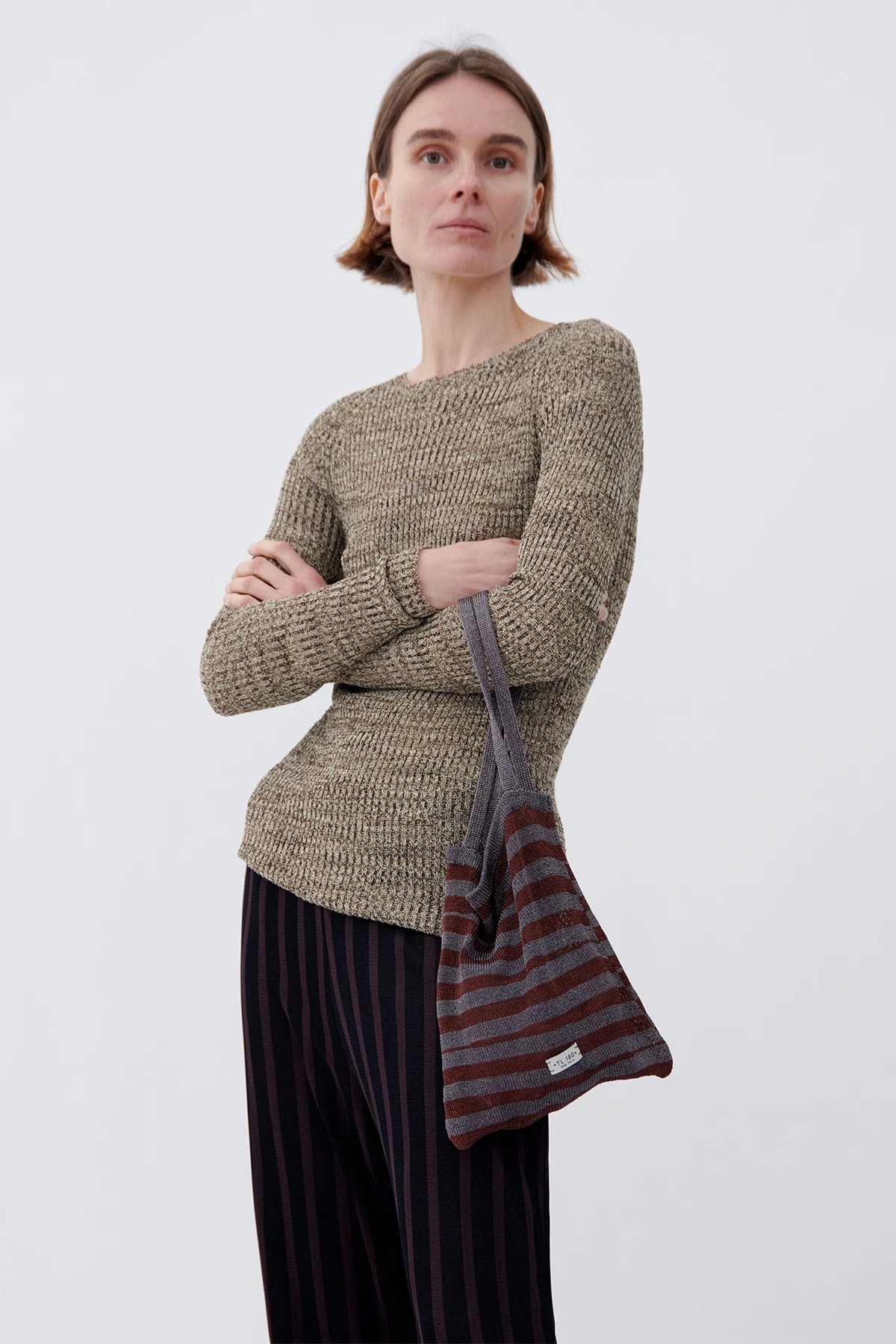 Penny Knitted Top Melange Cioccolato and Crema