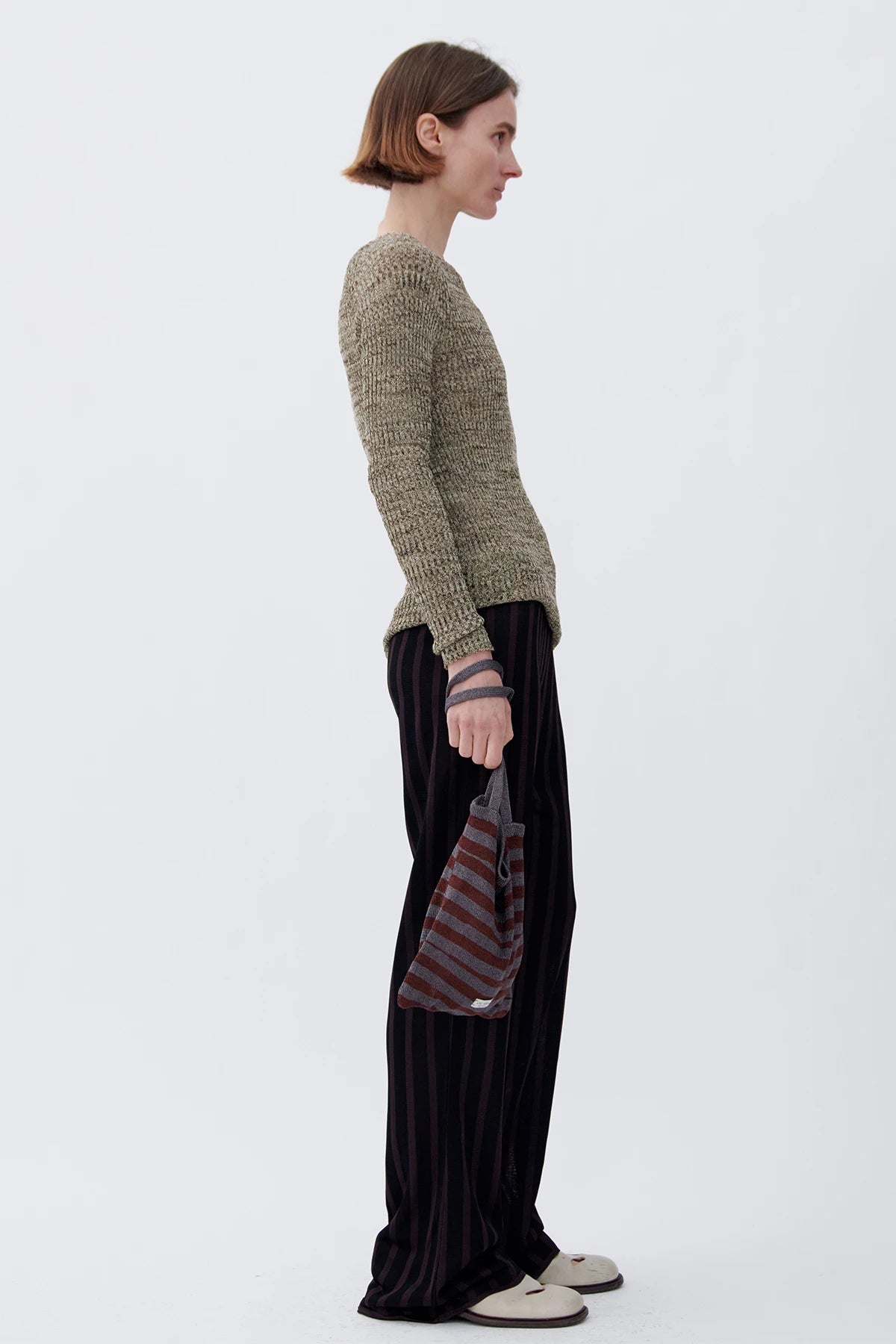 Penny Knitted Top Melange Cioccolato and Crema