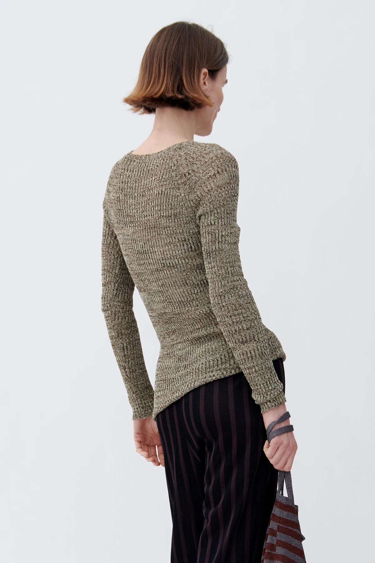 Penny Knitted Top Melange Cioccolato and Crema