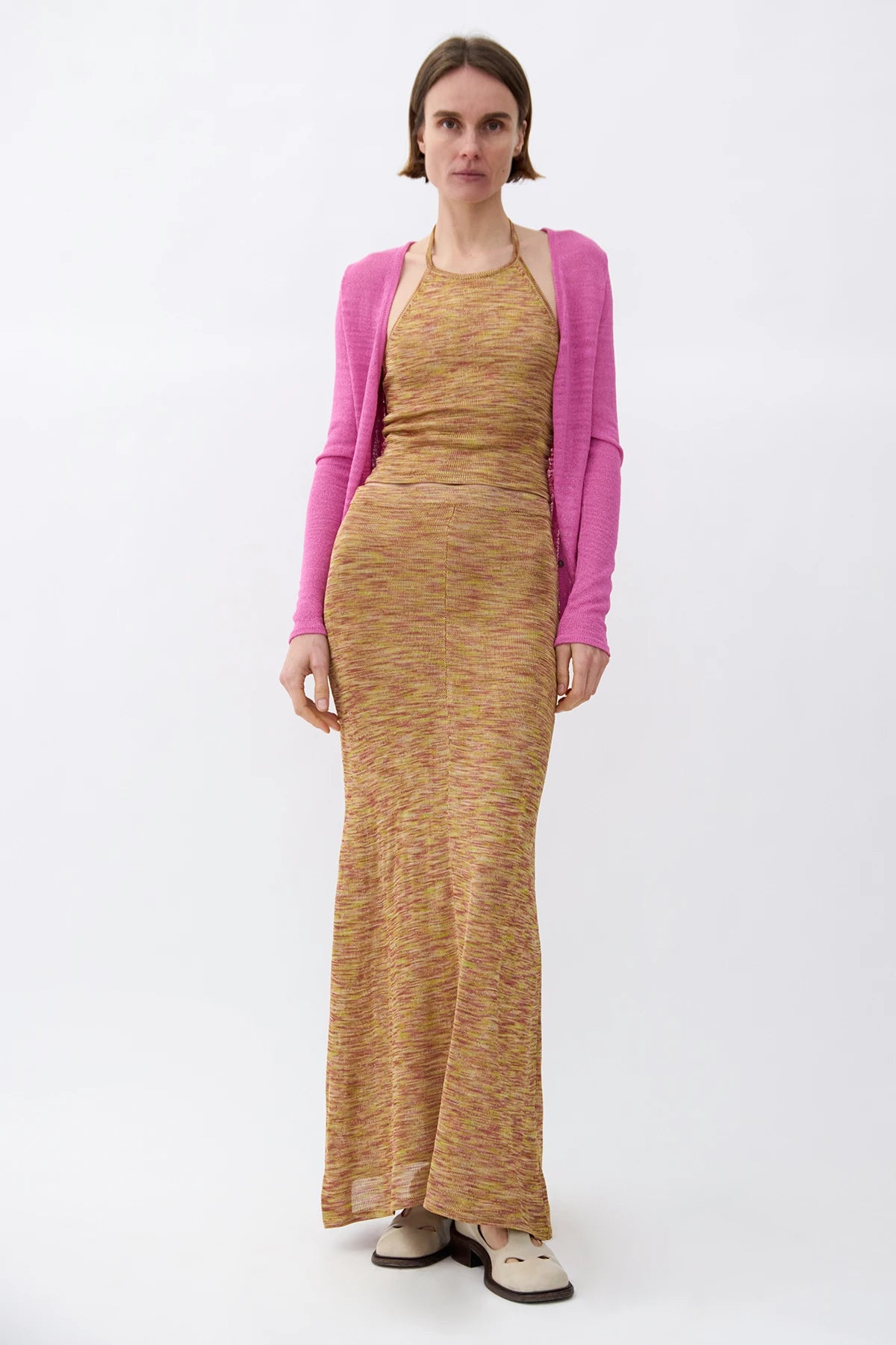 Pia Knitted Top Melange Giallo