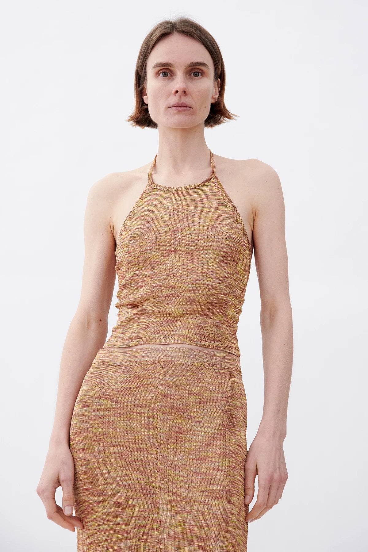Pia Knitted Top Melange Giallo