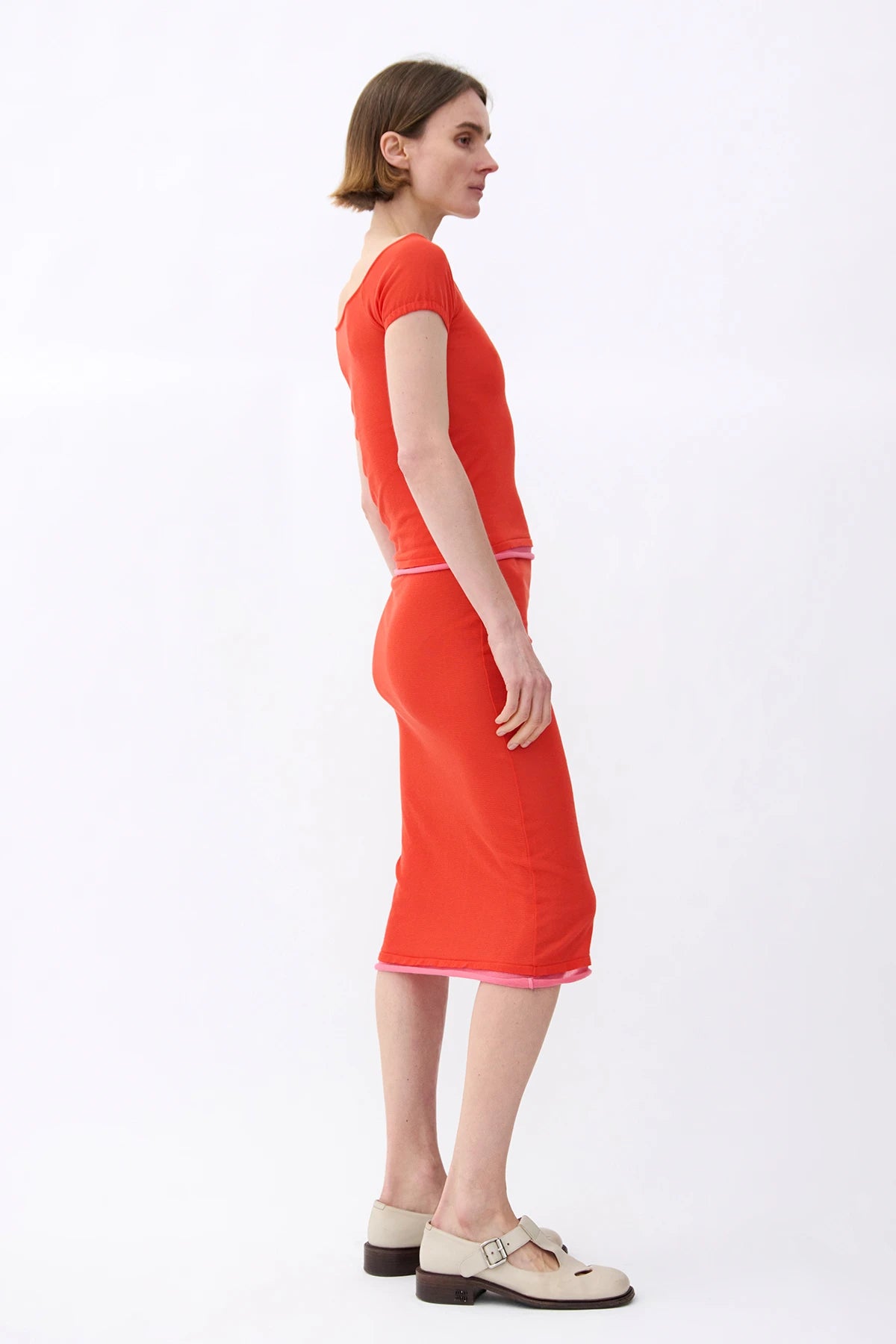 Rosa Knitted Top Rosso and Rosa