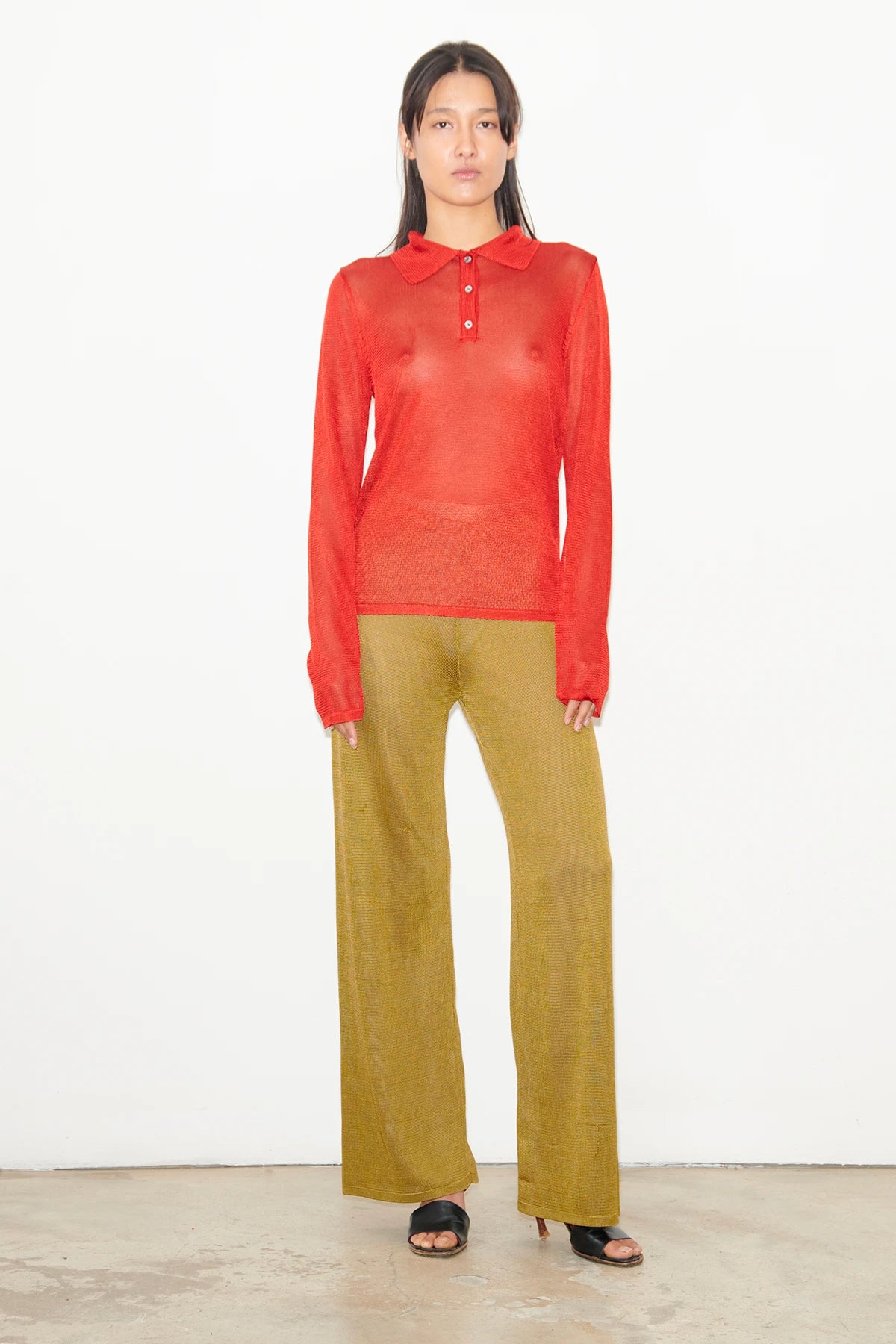 Bella Knitted Pants Oliva