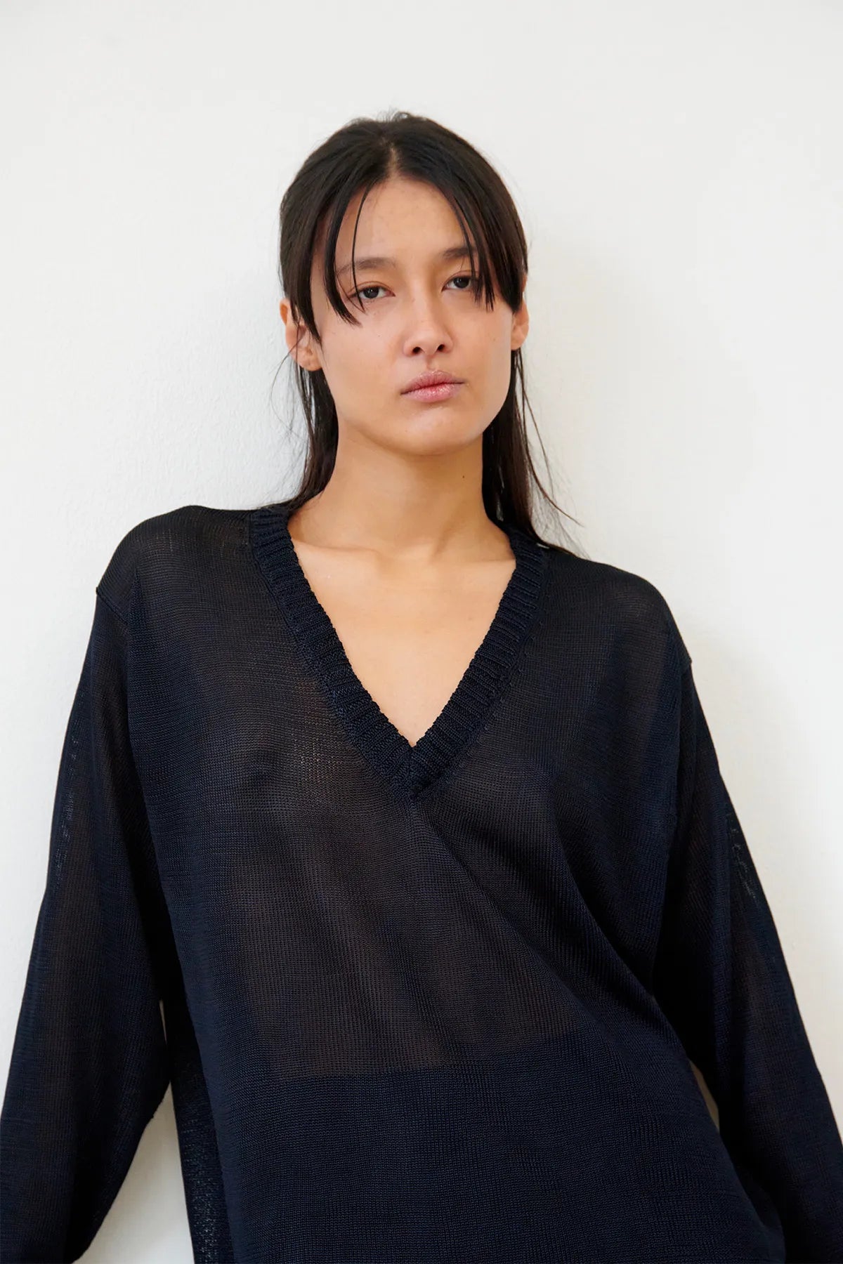 Leina Knitted Top Navy