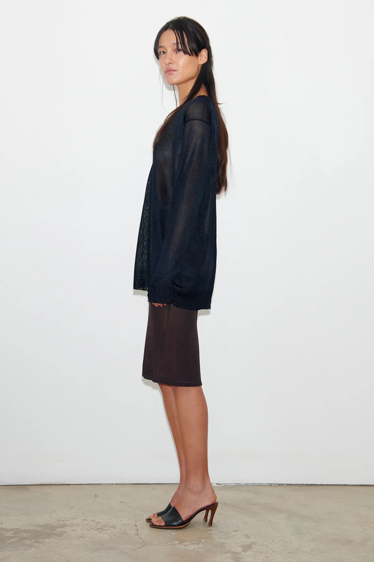 Leina Knitted Top Navy
