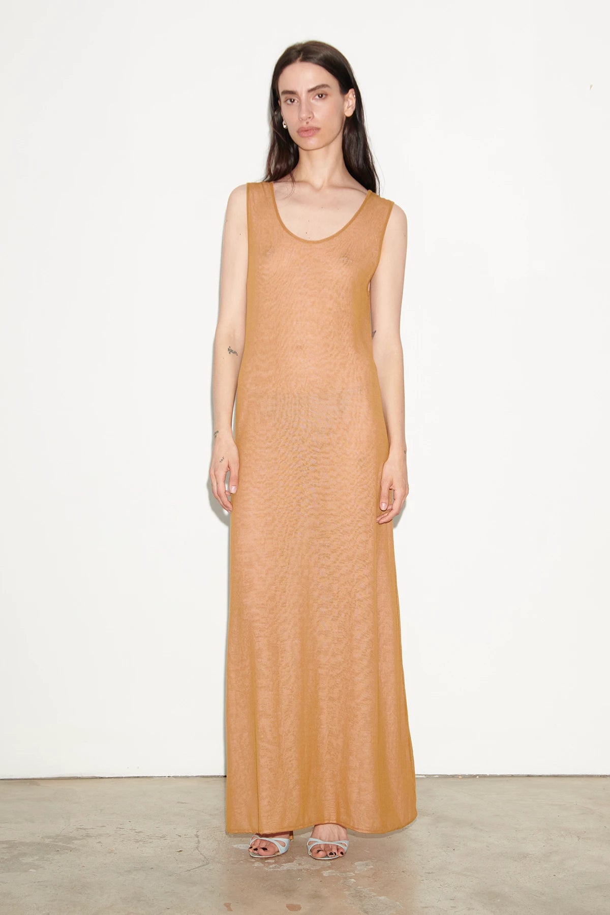 Paco Reversible Knitted Dress Rosa and Miele