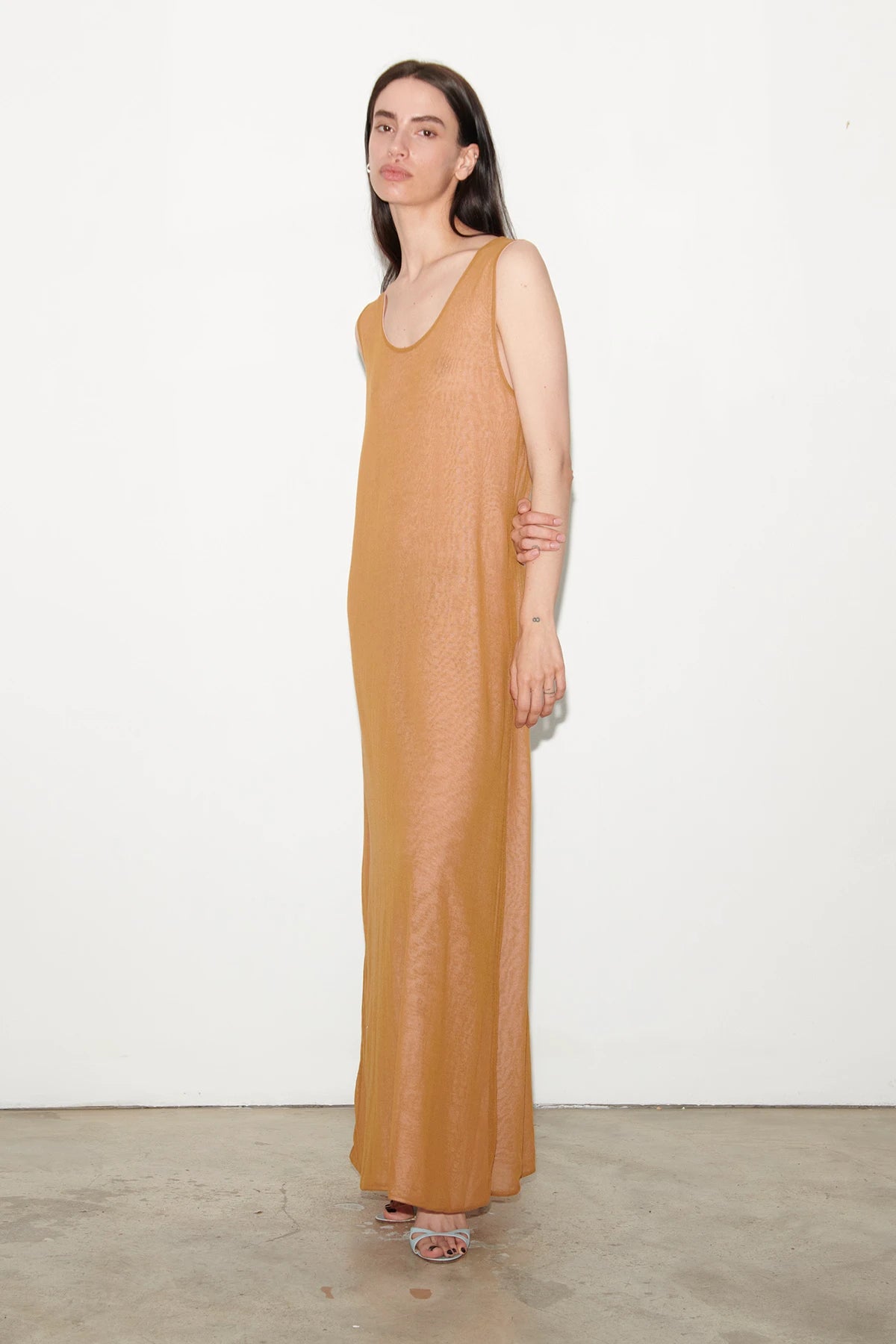 Paco Reversible Knitted Dress Rosa and Miele