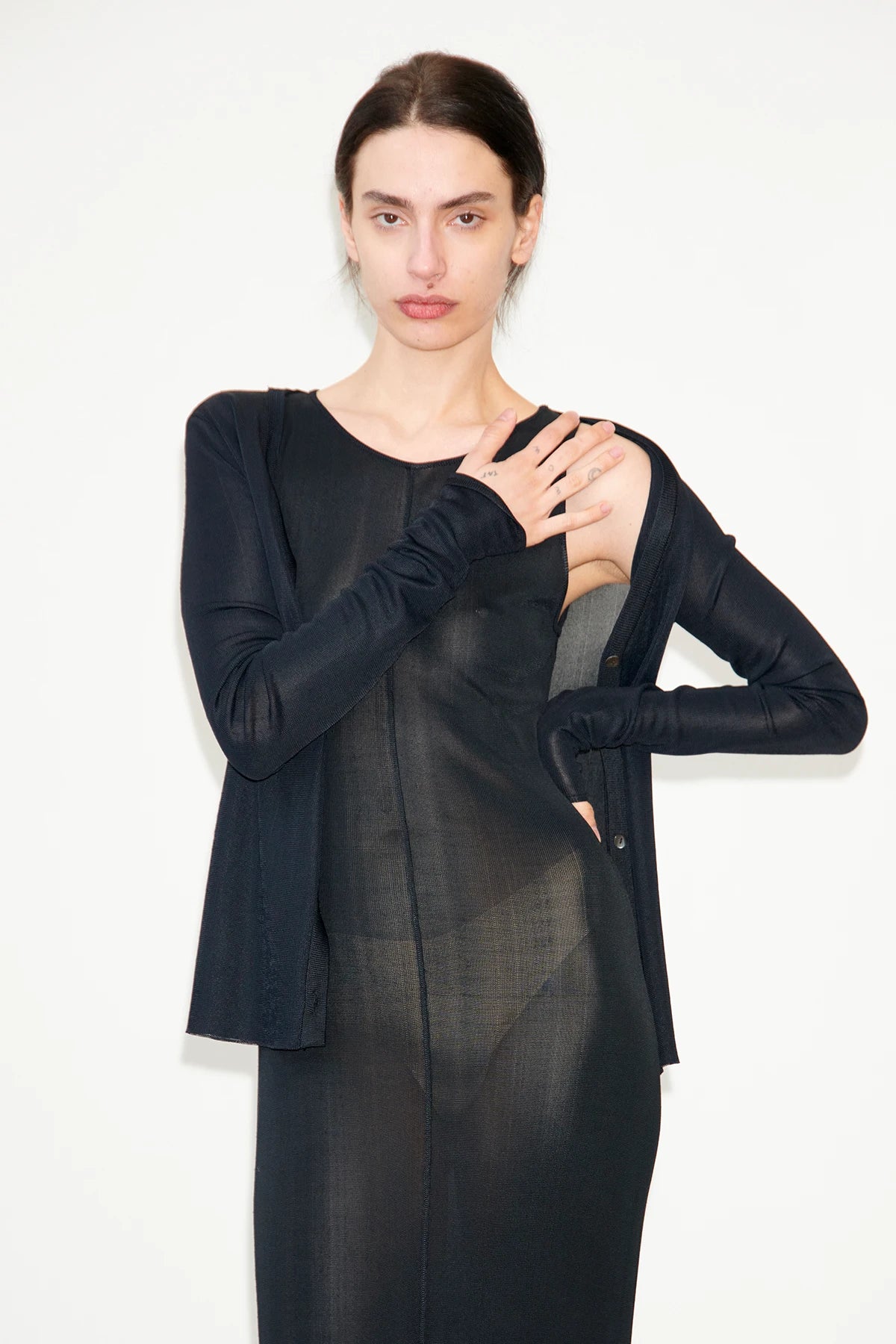 Polina Knitted Cardigan Nero