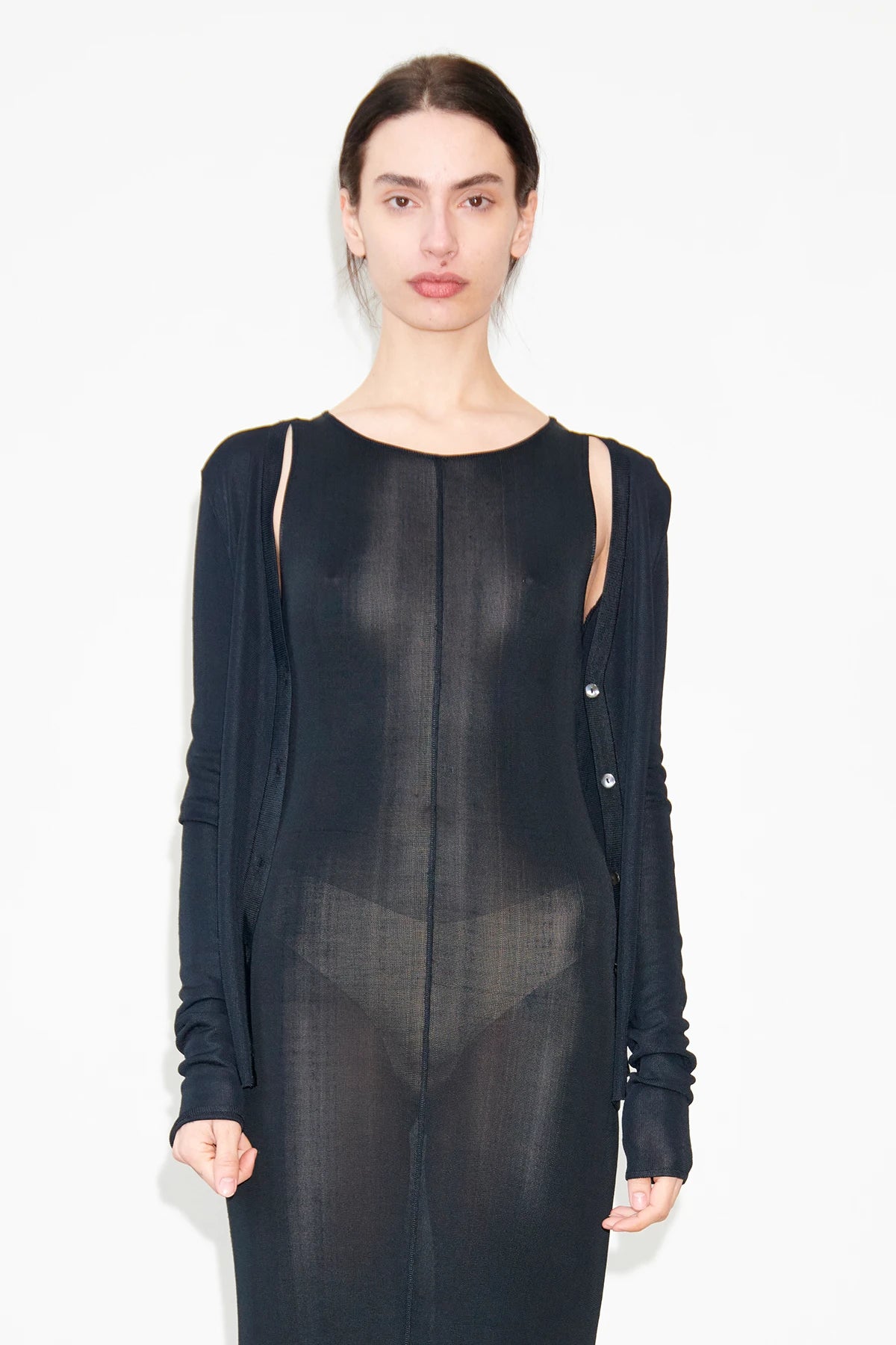 Polina Knitted Cardigan Nero