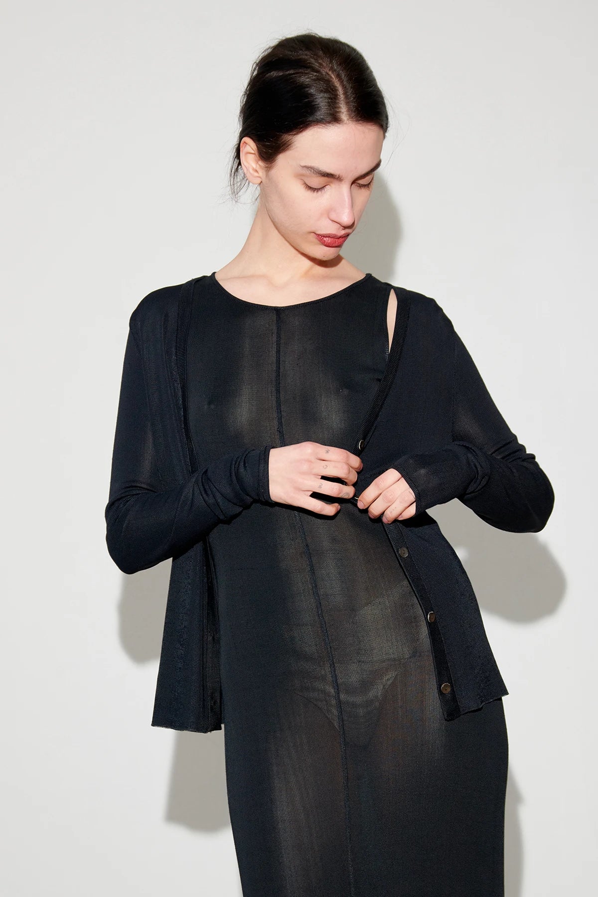 Polina Knitted Cardigan Nero