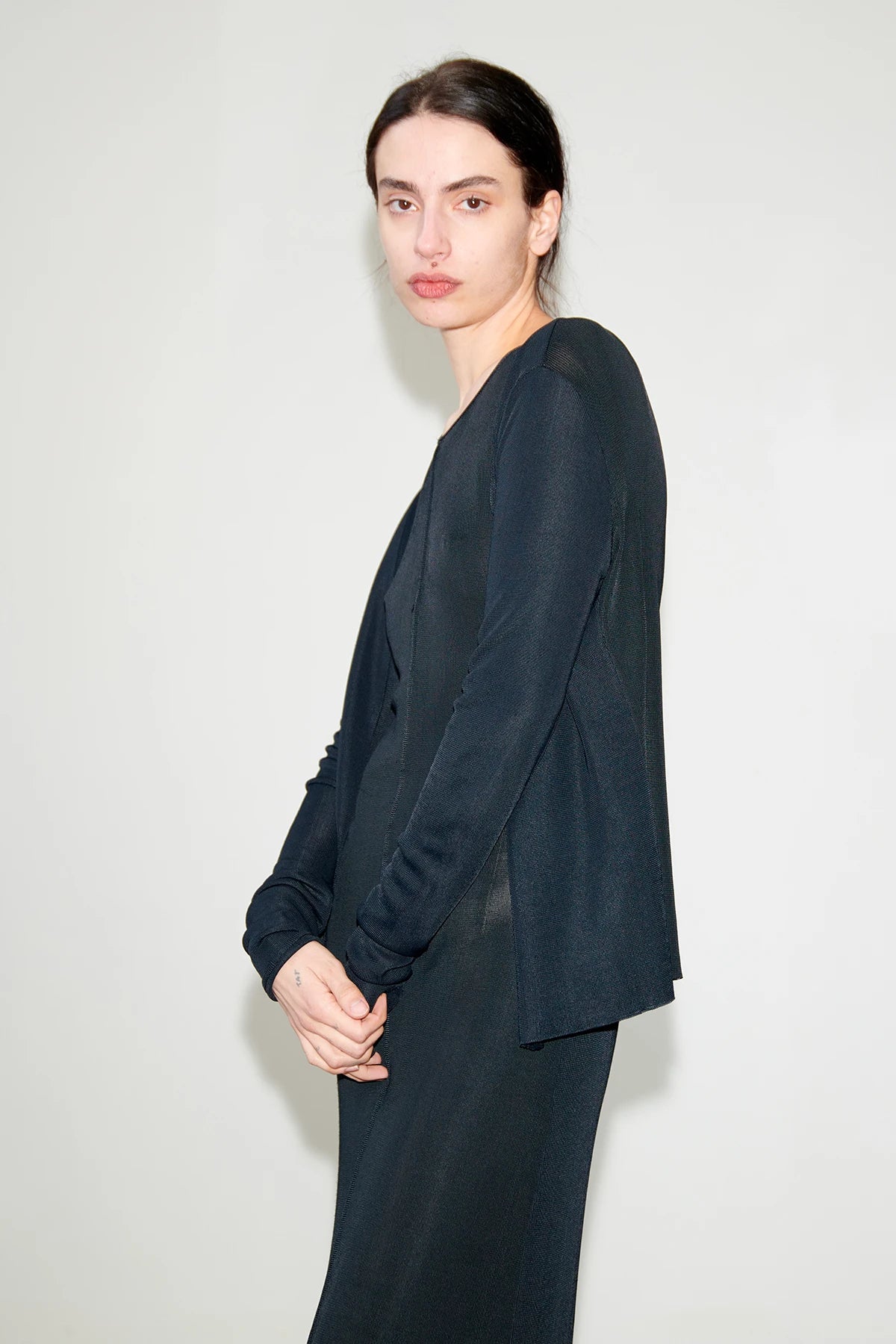 Polina Knitted Cardigan Nero