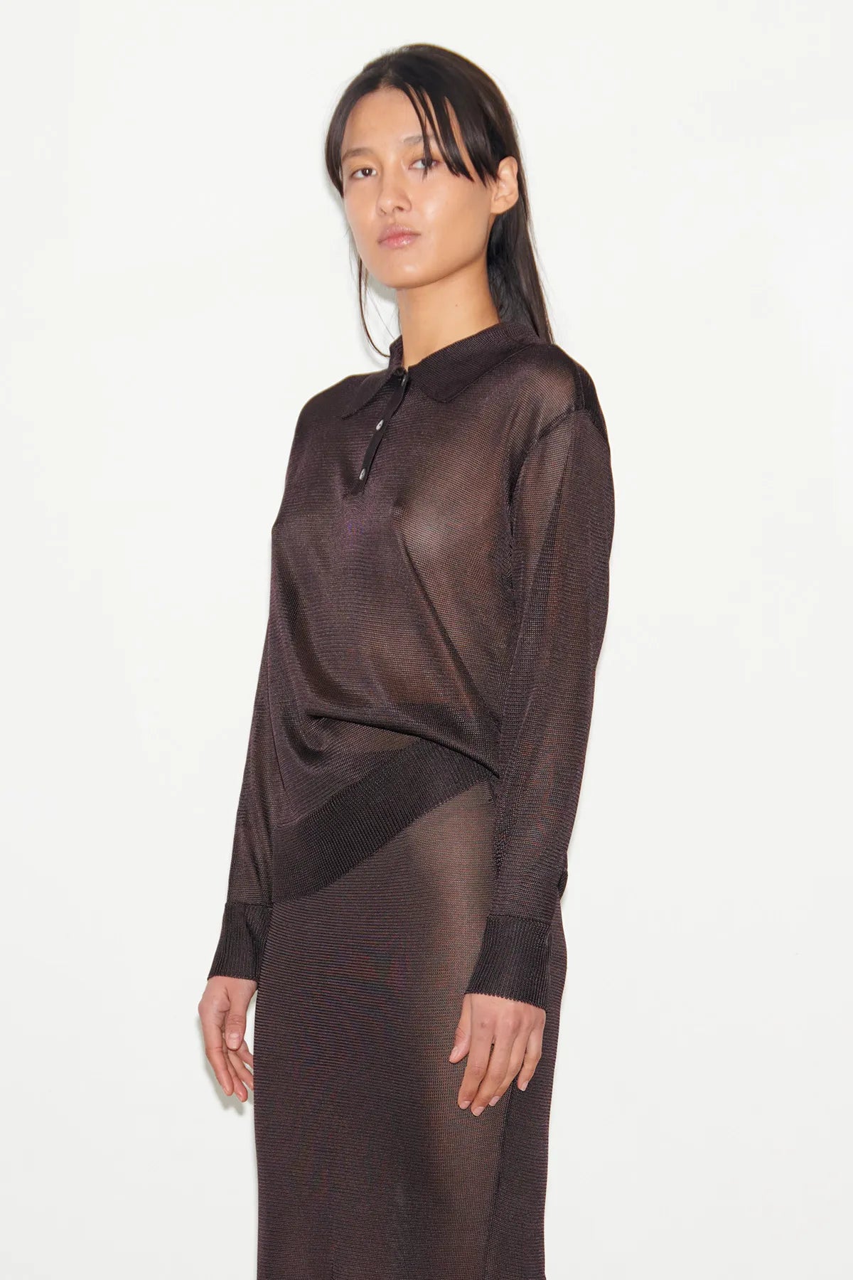 Polo Knitted Top Moca
