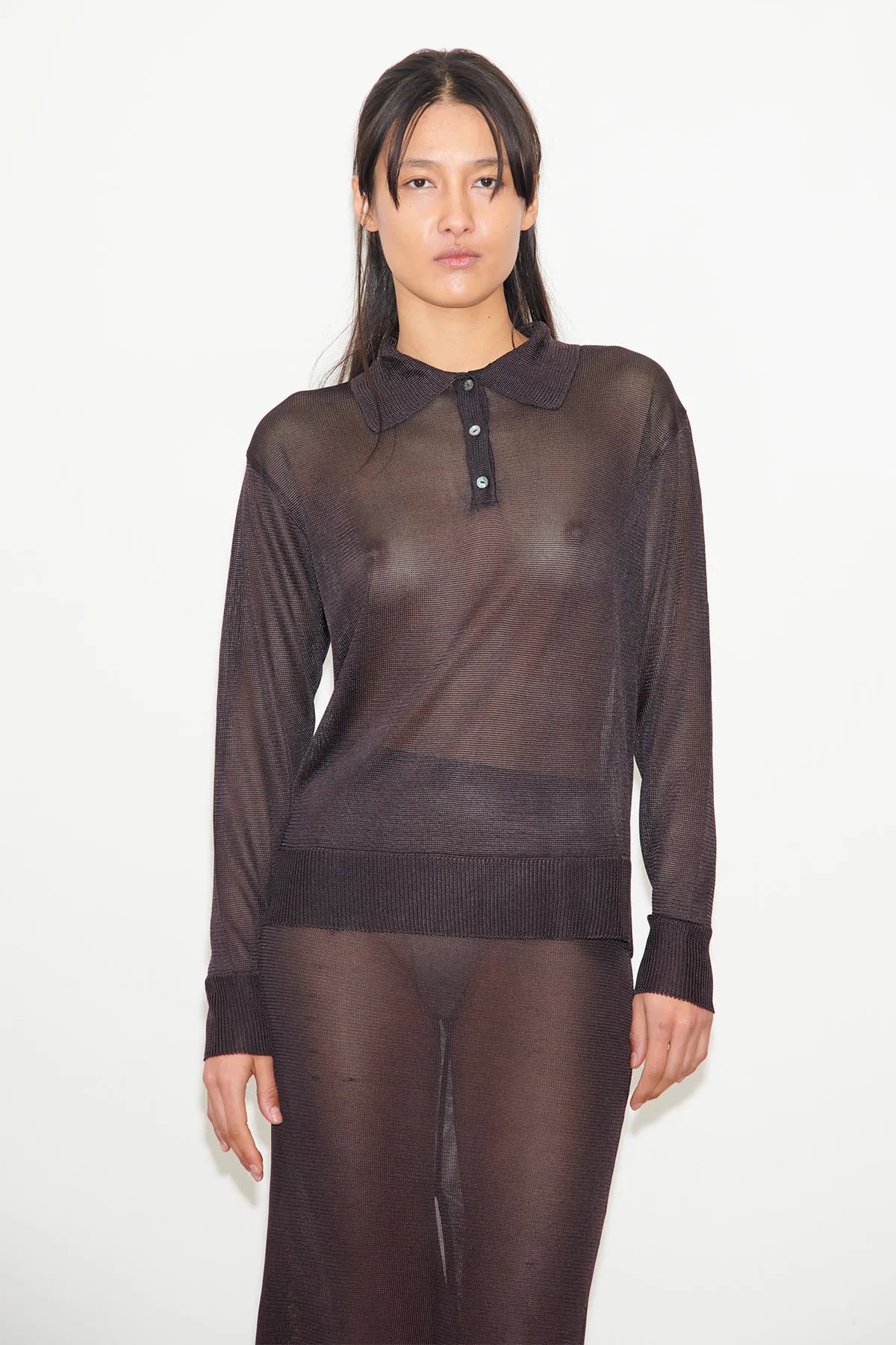 Polo Knitted Top Moca