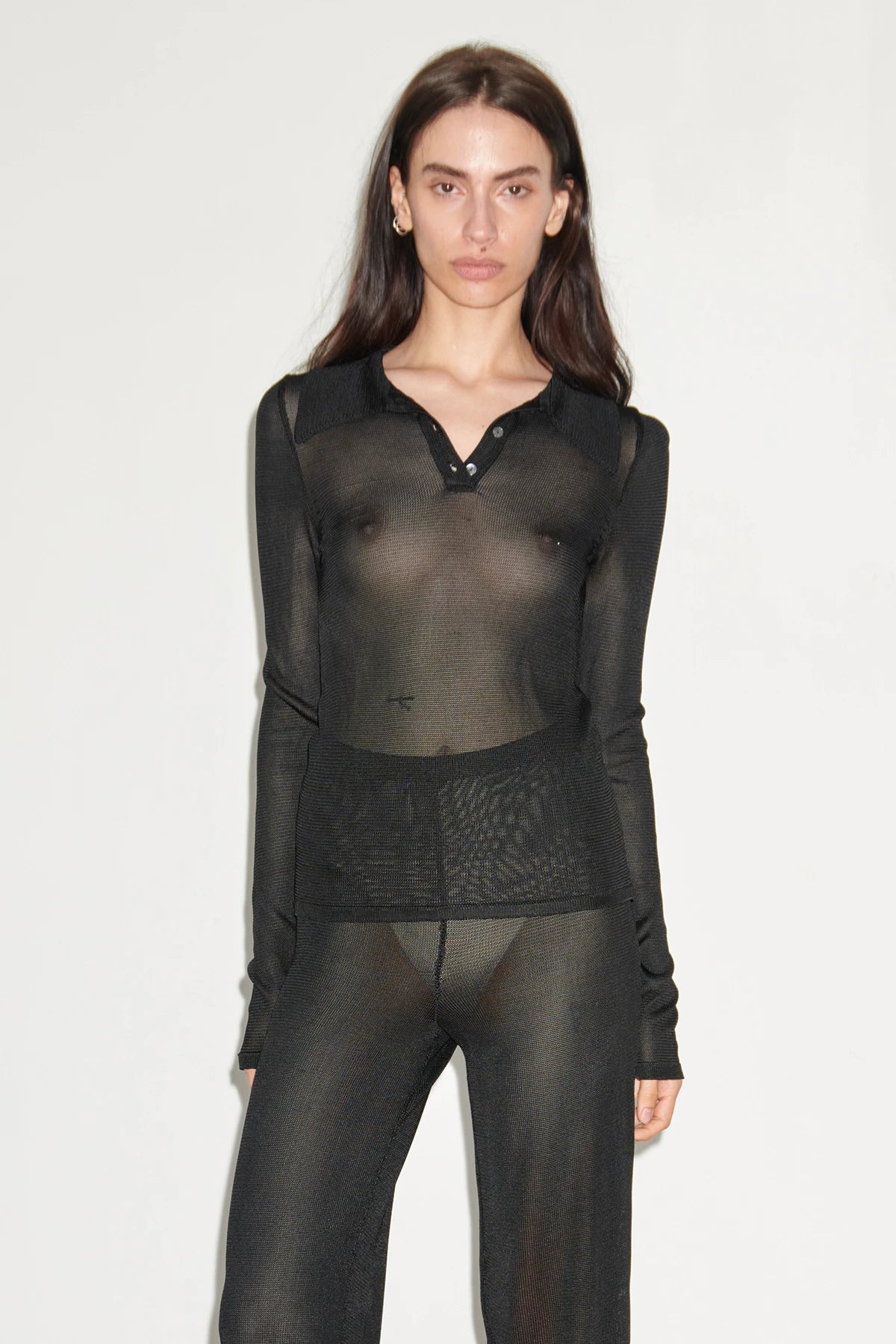 Polo Knitted Top Nero