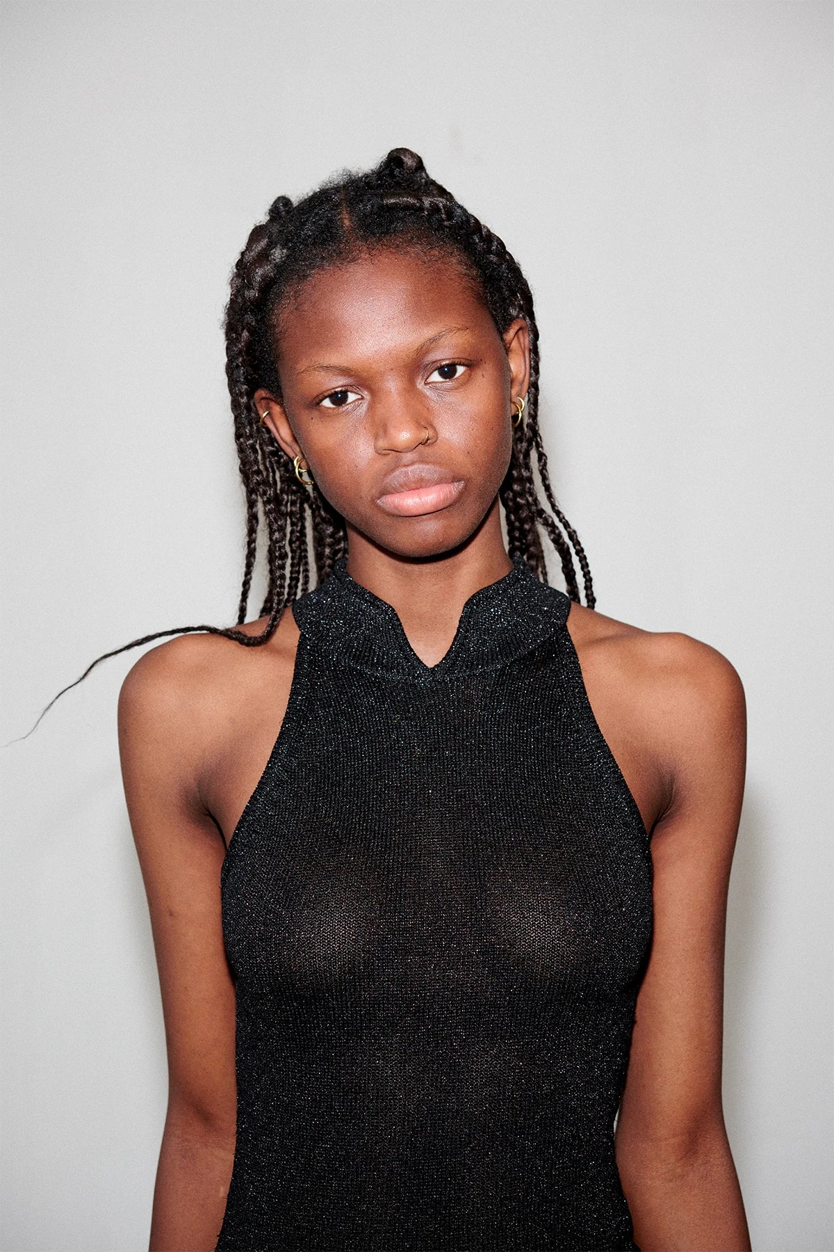 Sarah Knitted Dress Lurex Nero