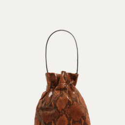 TL180 BAGS FAZZOLETTO LARGE PYTHON BROWN 01