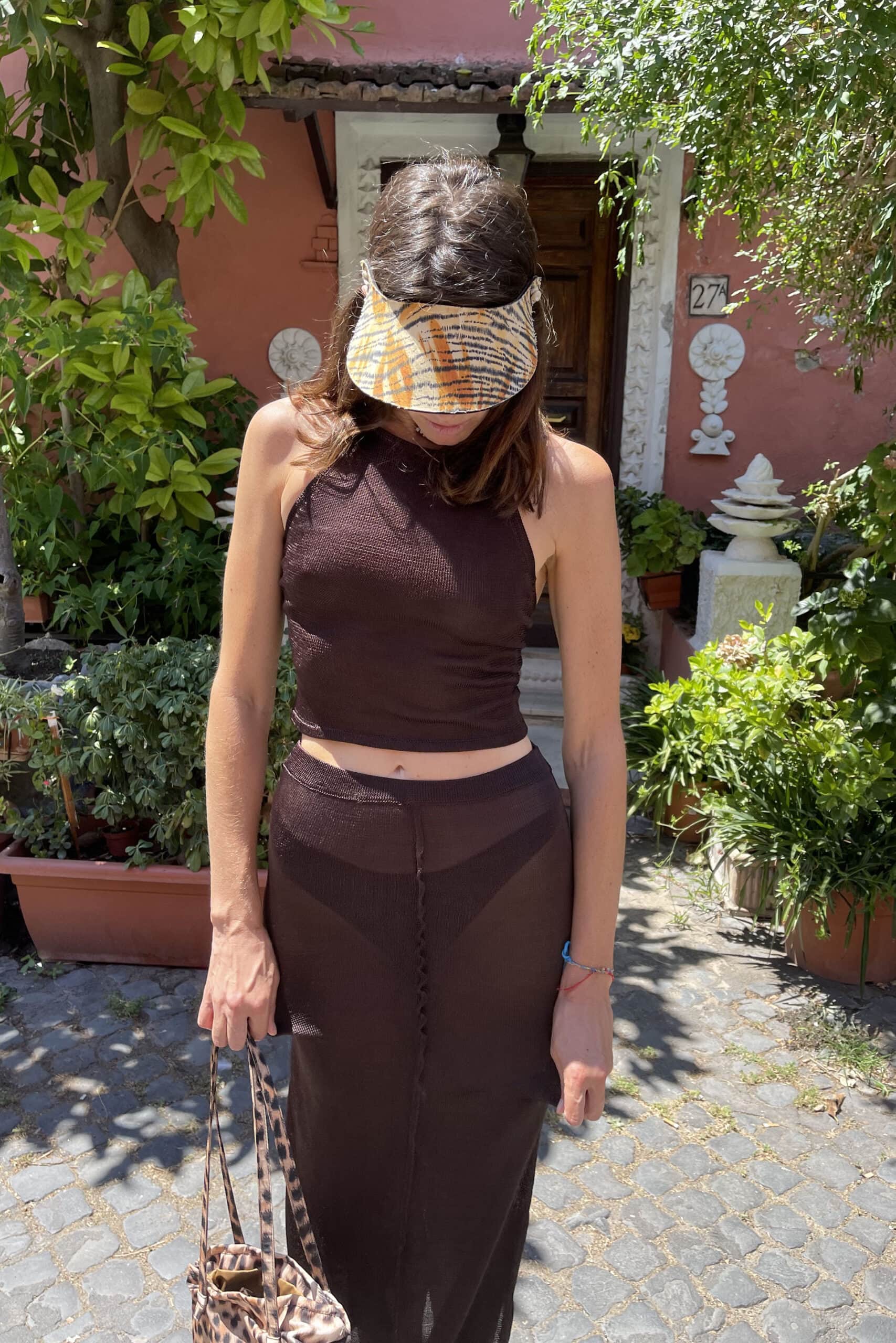 TL180 KNITWEAR PIA TOP CIOCCOLATO AND CREMA 01