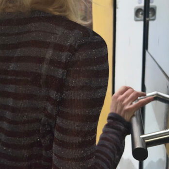 TL180 KNITWEAR LIA CARDIGAN METAL ZEBRATO LILLA GRIGIO AND MARRONE 03