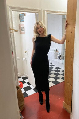 TL180 Knitwear Amore Dress Cashmerino Black 01