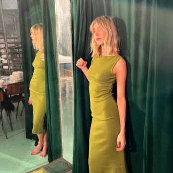 TL180 Knitwear Amore Dress Cashmerino Moss 02