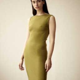 TL180 Knitwear Amore Dress Cashmerino Moss 05