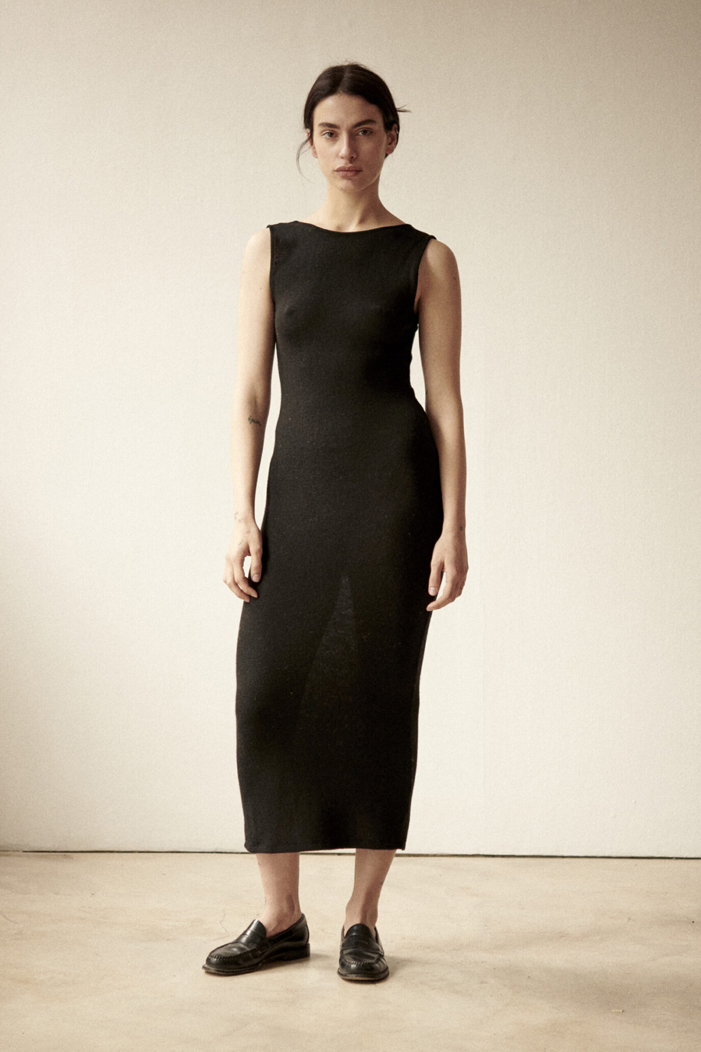 TL180 Knitwear Amore Dress Cashmerino Nero 04