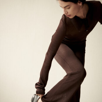 TL180 KNITWEAR POLO TOP CIOCCOLATO 09