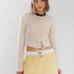 TL180 Knitwear Amore Cardigan Silk Cream 02