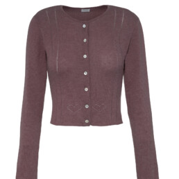 TL180 Knitwear Amore Cardigan Silk Plum 01