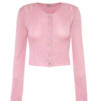 TL180 Knitwear Amore Cardigan Silk Rosa 01