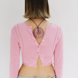 TL180 Knitwear Amore Cardigan Silk Rosa 02
