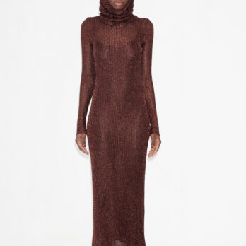 TL180 KNITWEAR CAPPUCCIO DRESS METALLICO CIOCCOLATO 02