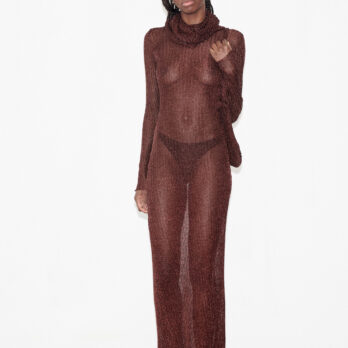 TL180 KNITWEAR CAPPUCCIO DRESS METALLICO CIOCCOLATO 05