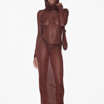 TL180 KNITWEAR CAPPUCCIO DRESS METALLICO CIOCCOLATO 06