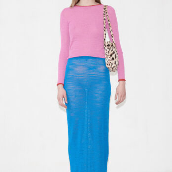 TL180 KNITWEAR AKKA SKIRT BLU AND ARANCIO 01