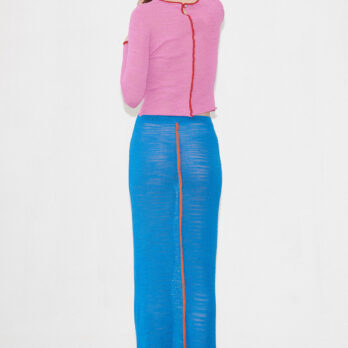 TL180 KNITWEAR AKKA SKIRT BLU AND ARANCIO 02