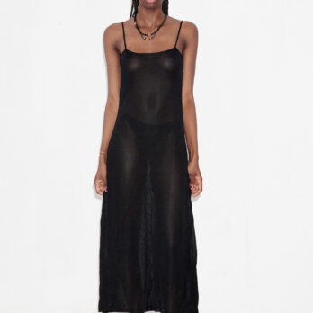 TL180 KNITWEAR BONNIE LONG NUISETTE DRESS NERO 01