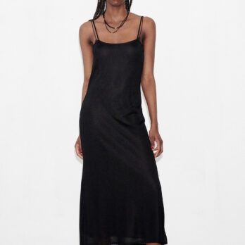 TL180 KNITWEAR BONNIE LONG NUISETTE DRESS NERO 03