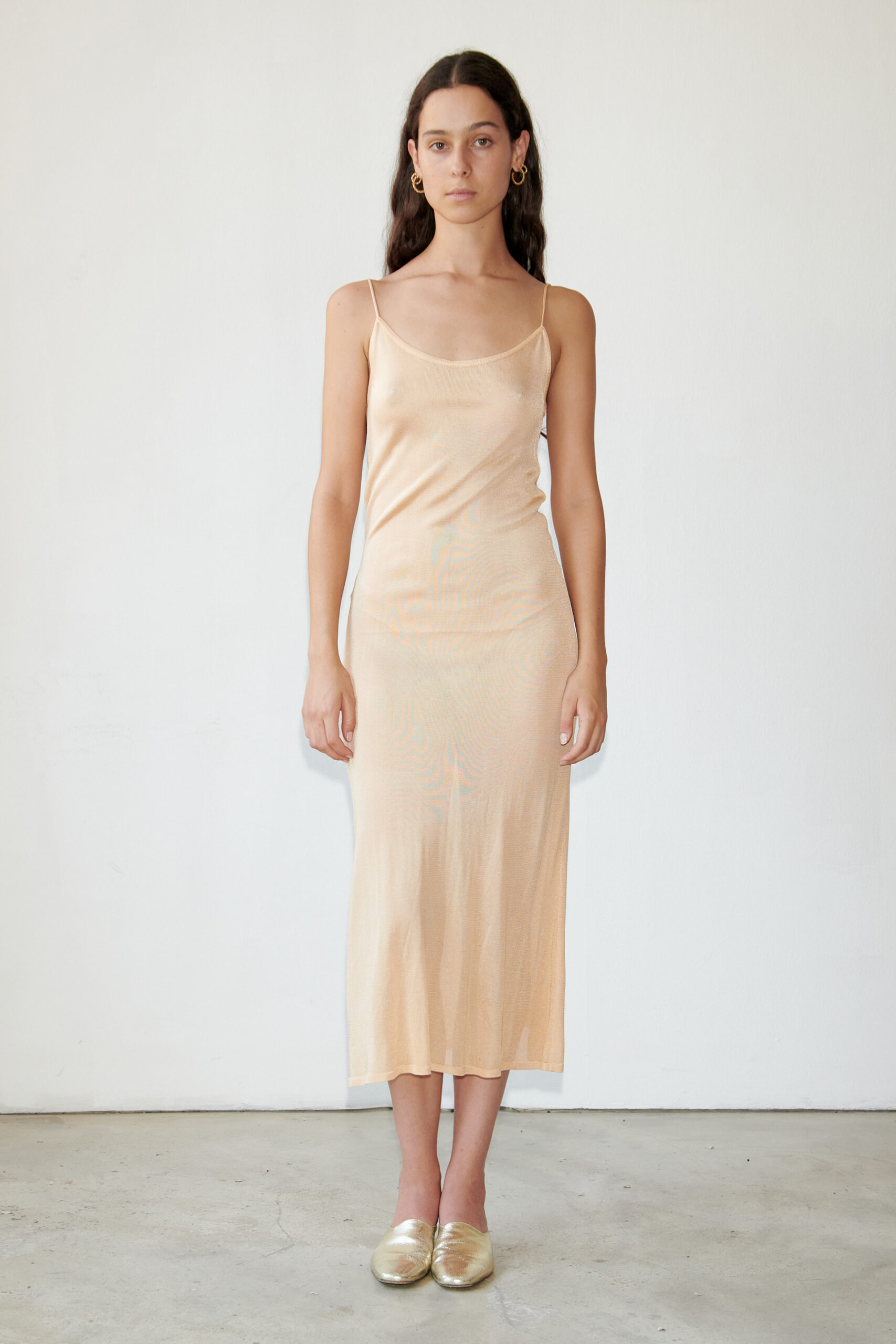 TL180 KNITWEAR BONNIE LONG NUISETTE DRESS PANNA 01