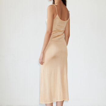TL180 KNITWEAR BONNIE LONG NUISETTE DRESS PANNA 02