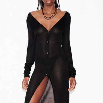TL180 KNITWEAR GWYNETH LONG CARDIGAN NERO 02