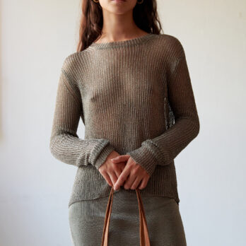 TL180 KNITWEAR SIERRA TOP METALLICO ARGENTO ANTICO 01