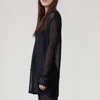 TL180 Knitwear Corto Knitted Top Marina and Nero 01