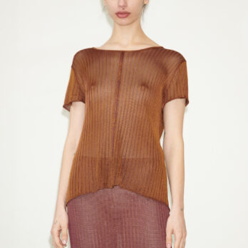TL180 knitwear Clovis Knitted Top Vanise Caramello and Bordo 02