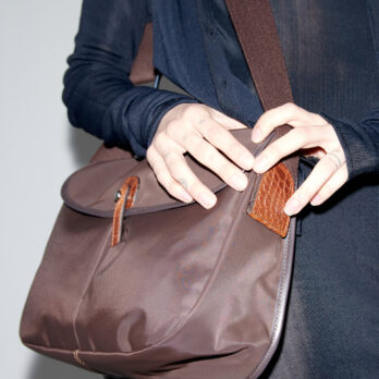 TL180 bags La Postina Nylon Cioccolato and Cuoio 02