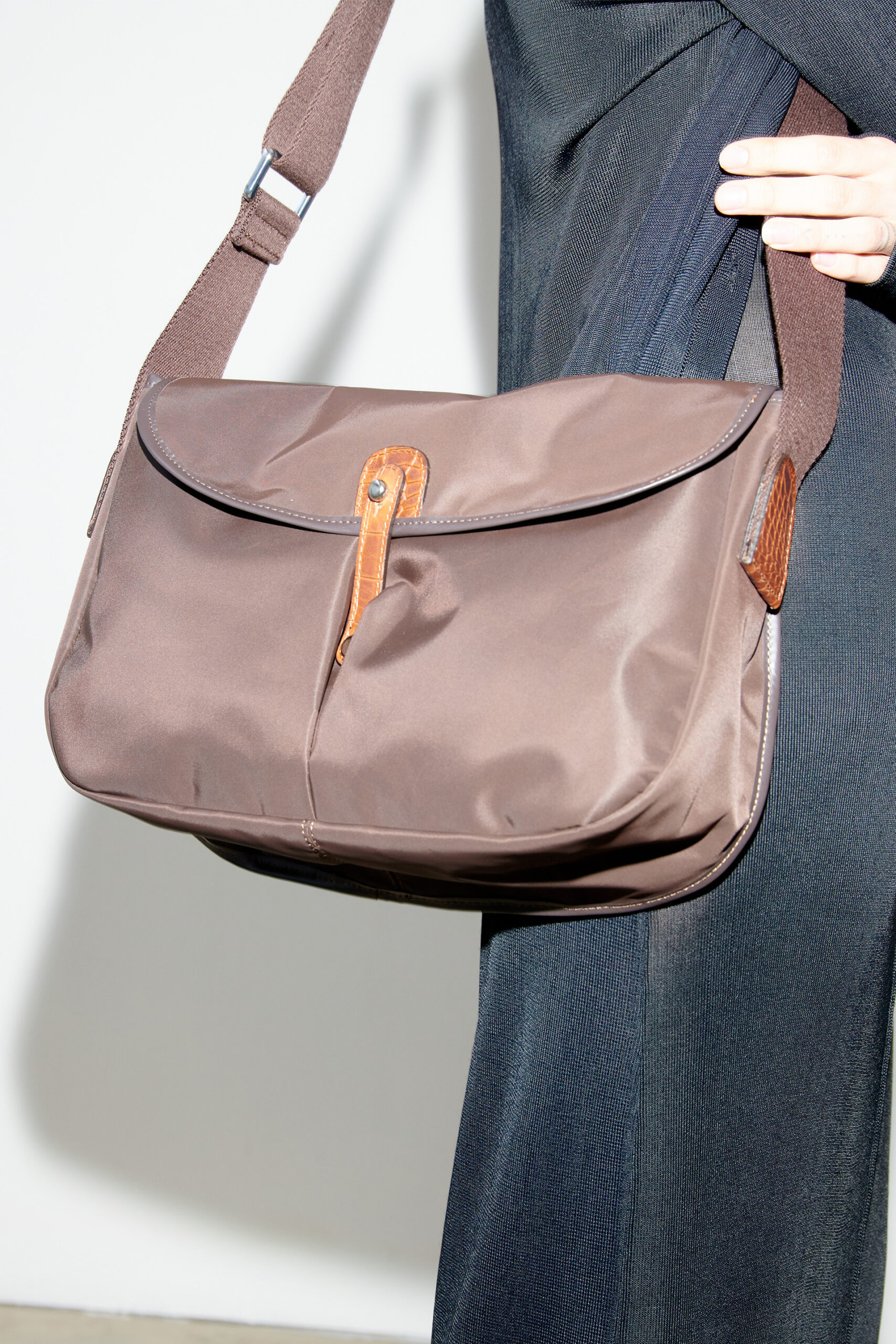 TL180 bags La Postina Nylon Cioccolato and Cuoio 03