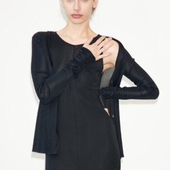 TL180 knitwear Polina Knitted Cardigan Nero 01