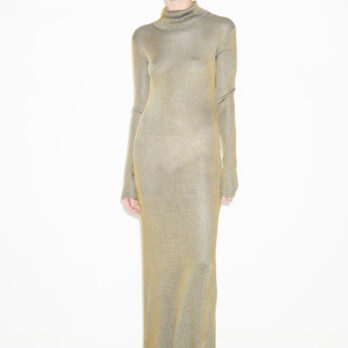 TL180 knitwear Clotilde Knitted Dress Vanise Oliva and celeste 01